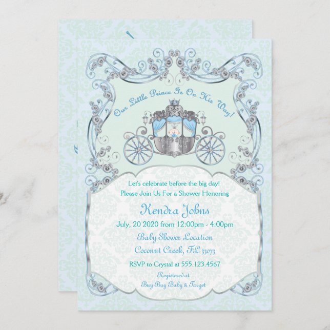 Little Prince, Royal Baby Shower Invitations (Front/Back)