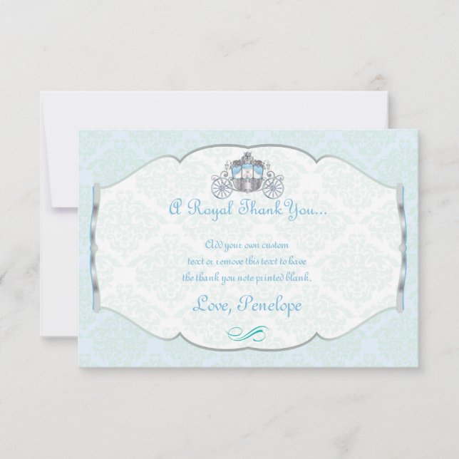 Little Prince, Victorian Style Thank You Cards (Front)