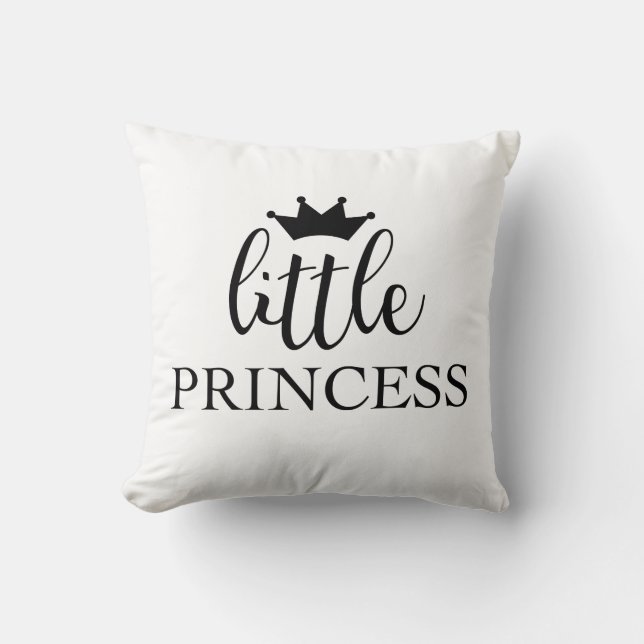 Little Princess Baby Girl Room Decor Throw Pillow (Front)