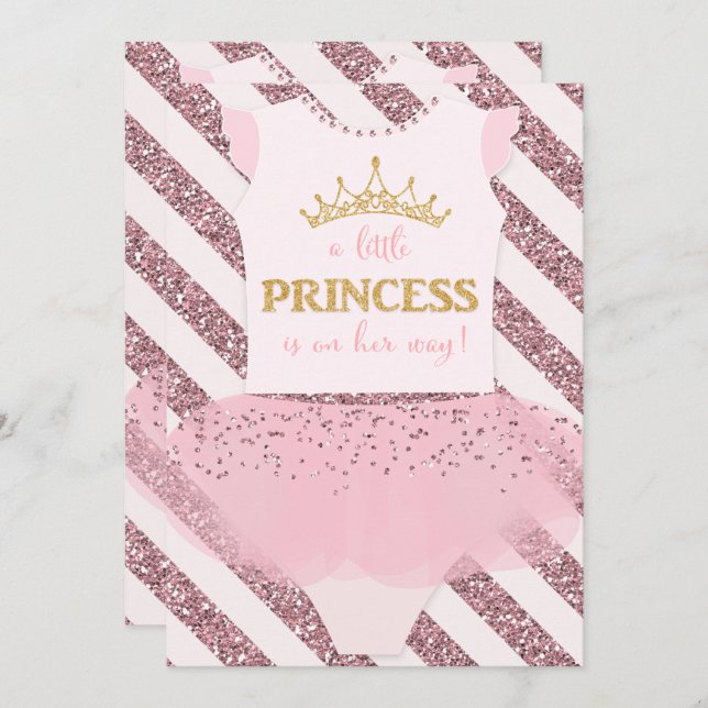 Little Princess Baby Shower Invitation (Front/Back)