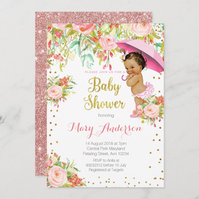 Little Princess Baby Shower Invite (Front/Back)