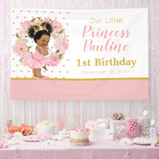 Little Princess birthday Flowers banner