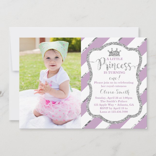 Little Princess Birthday Party Invitation (Front)