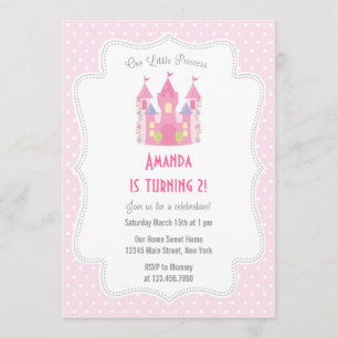 Little Princess Birthday Party Invitation Pink