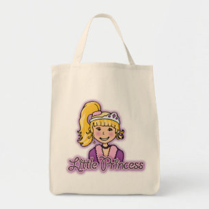 Little Princess blonde hair girl black bag