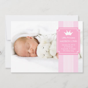 Little Princess CROWN PHOTO Birth Announcement