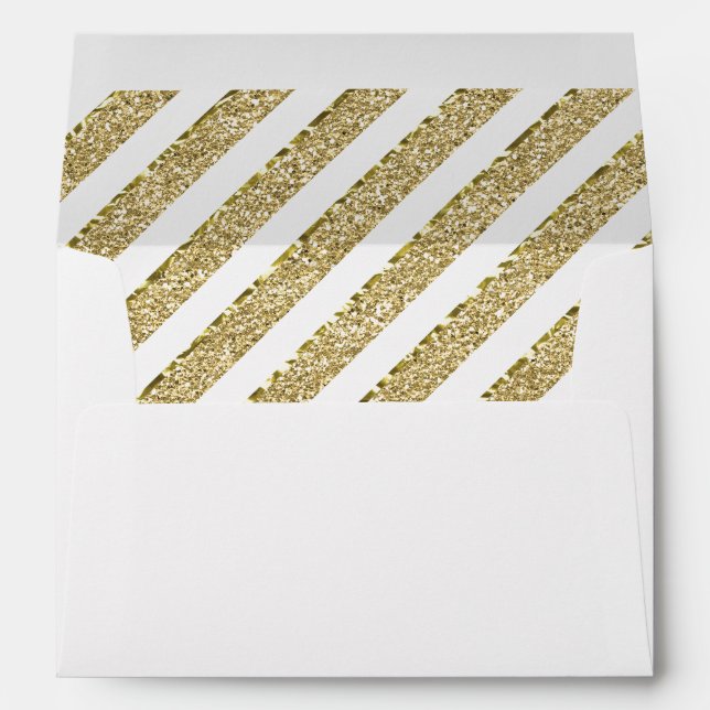 Little Princess Envelope, Faux Gold Glitter Envelope (Back (Bottom))