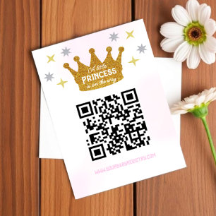 Little Princess Girl Baby Shower Registry Enclosure Card