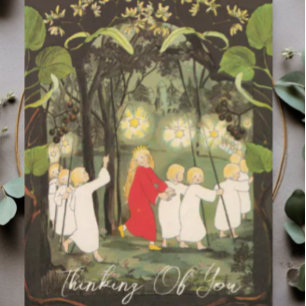 Little Princess in the Forest Greeting Card