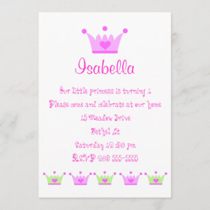 little princess invitation