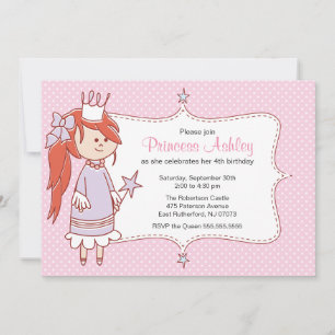 Little Princess Invitation - Pink