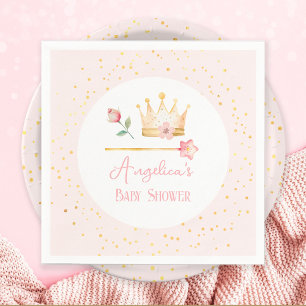 Little Princess Pink Royal Baby Shower Napkin