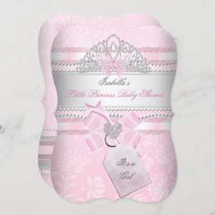 Little Princess Pretty Baby Shower Girl Butterfly Invitation