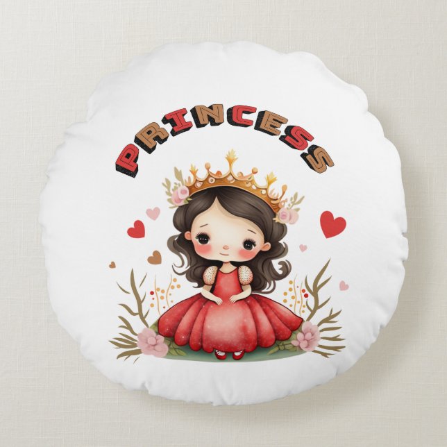 Little princess round cushion (Front)