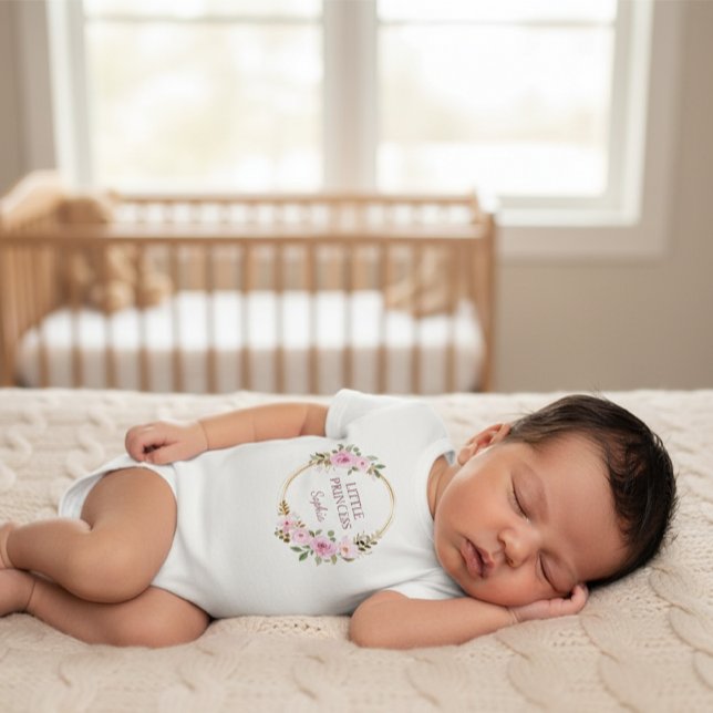 Little Princess Sophia Floral Wreath Baby Bodysuit (Creator Uploaded)