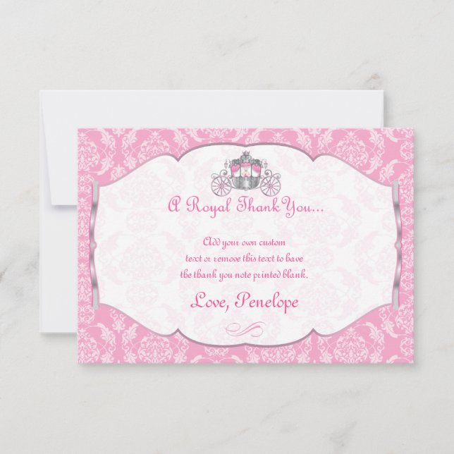 Little Princess Thank You Cards (Front)