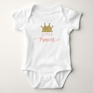 Little Princess Tutu Bodysuit, Pink and Gold Baby Bodysuit