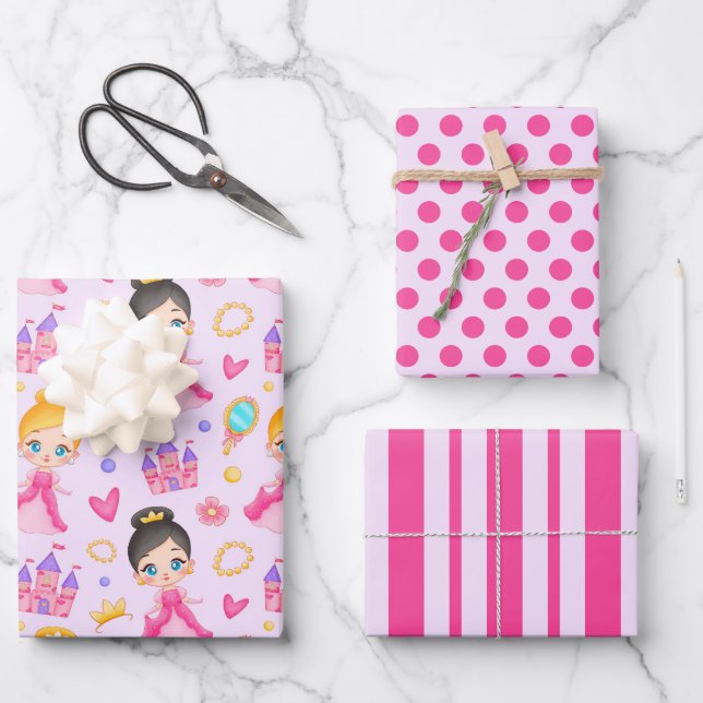 Little Princess Wrapping Paper Set of 3 (Front)