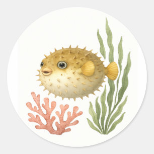 Little Puff of Personality Classic Round Sticker