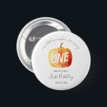 Little Pumpkin 1st Birthday 6 Cm Round Badge<br><div class="desc">These buttons are perfect for anyone having a 1st birthday party this year. This design is easy to personalise with your special event wording and your guests will be thrilled when they see these fabulous party buttons. Matching items can be found in the collection.</div>