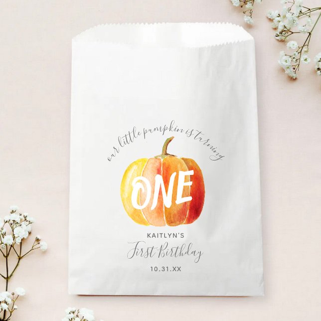 Little Pumpkin 1st Birthday Favour Bag (Creator Uploaded)