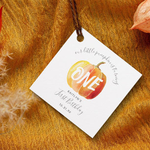 Little Pumpkin 1st Birthday Favour Tags
