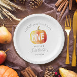 Little Pumpkin 1st Birthday Paper Plate<br><div class="desc">These cute pumpkin paper plates are perfect for anyone celebrating a first Birthday this fall time. The design features a hand painted watercolor pumpkin on a simple white background with easy to personalise template wording.</div>