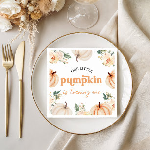 Little Pumpkin 1st Birthday Party Napkins