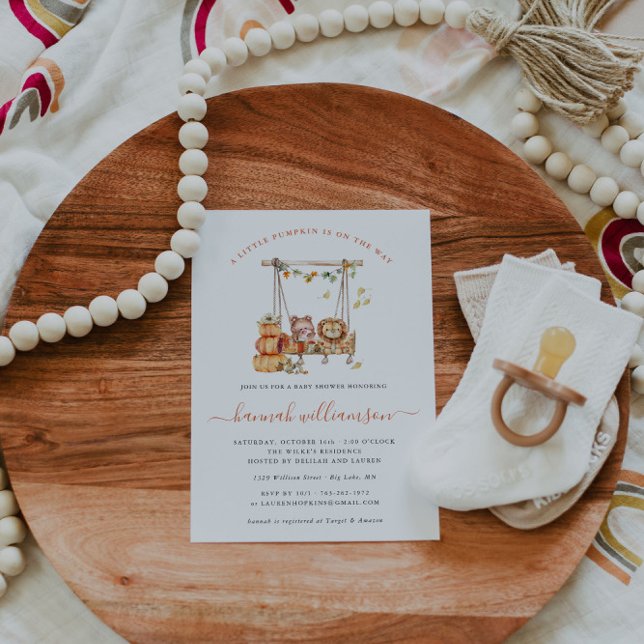 Little Pumpkin | Autumn Baby Shower Invitation (Creator Uploaded)