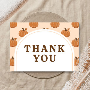 Little Pumpkin Autumn Baby Shower Thank You Card
