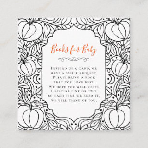 Little Pumpkin Autumn Fall Halloween Baby Shower Enclosure Card