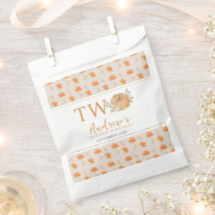 Little Pumpkin Autumn Fall Pattern 2nd Birthday Favour Bag