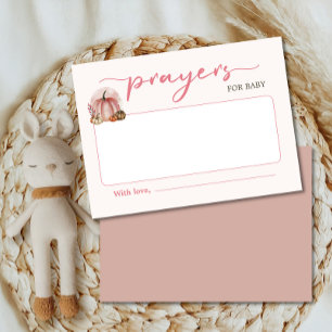 Little Pumpkin Baby Girl Shower Prayers For Baby Enclosure Card