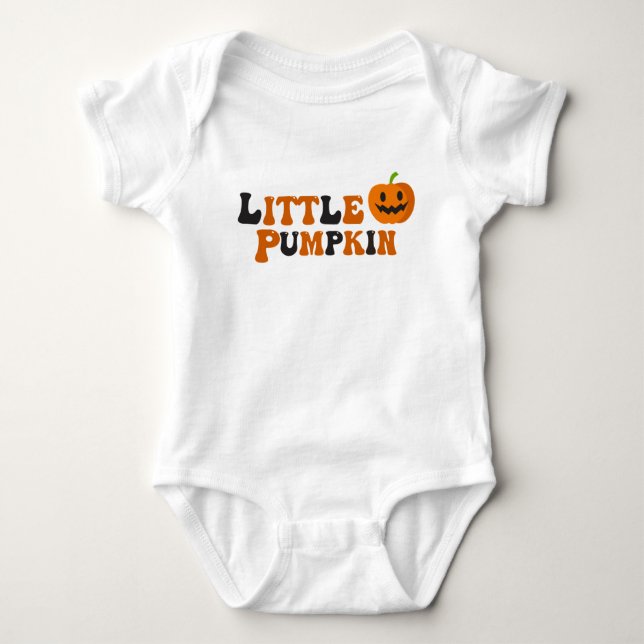 Little Pumpkin Baby Halloween Bodysuit (Front)