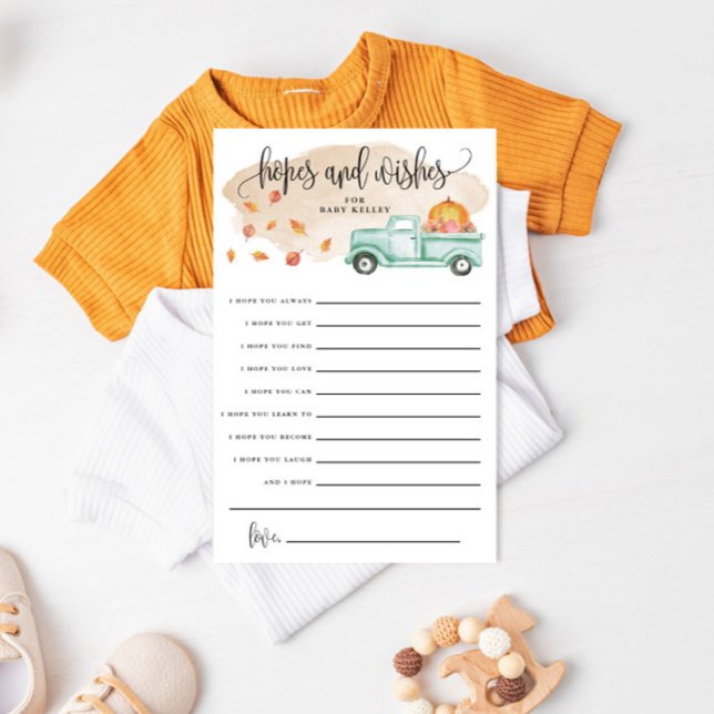 Little Pumpkin Baby Hopes & Wishes Paper Card (Creator Uploaded)