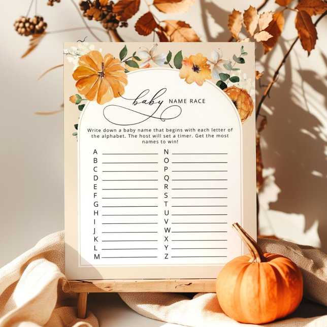 Little pumpkin baby name race game (Creator Uploaded)