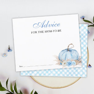Little Pumpkin Baby Shower Advice Card