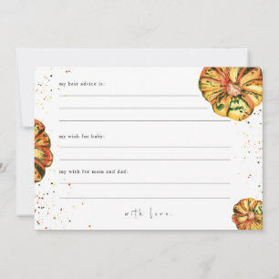 Little pumpkin Baby Shower Advice Invitation