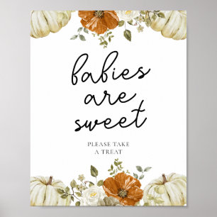 Little Pumpkin Baby Shower Babies are sweet Poster