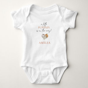Little Pumpkin Baby Shower  Baby Bodysuit