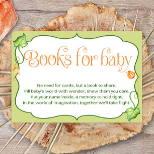 Little Pumpkin Baby Shower Books for Baby Enclosure Card