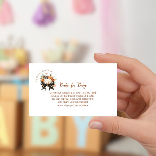 Little Pumpkin Baby Shower Books For Baby Ticket  Enclosure Card