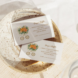 Little Pumpkin Baby Shower Diaper Raffle Card