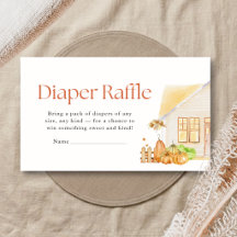 Little Pumpkin Baby Shower Diaper Raffle