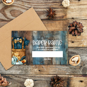 Little Pumpkin Baby Shower Diaper Raffle Tickets Enclosure Card