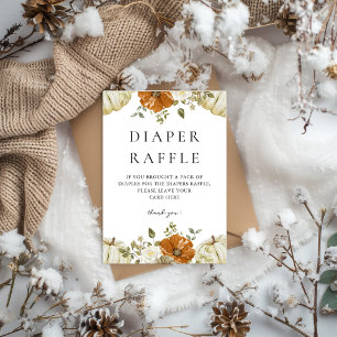 Little Pumpkin Baby Shower Dipaer Raffle Sign