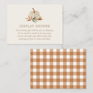 Little Pumpkin Baby Shower Display Shower Enclosure Card
