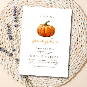 Little Pumpkin Baby Shower Fall Gender Neutral Invitation