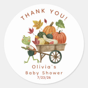 Little Pumpkin Baby Shower Favour Sticker