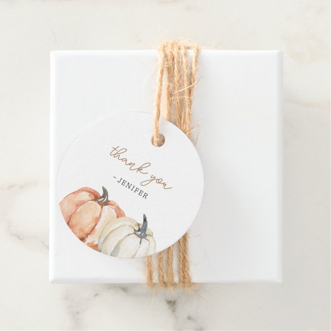 Little Pumpkin Baby Shower  Favour Tags (In Situ)
